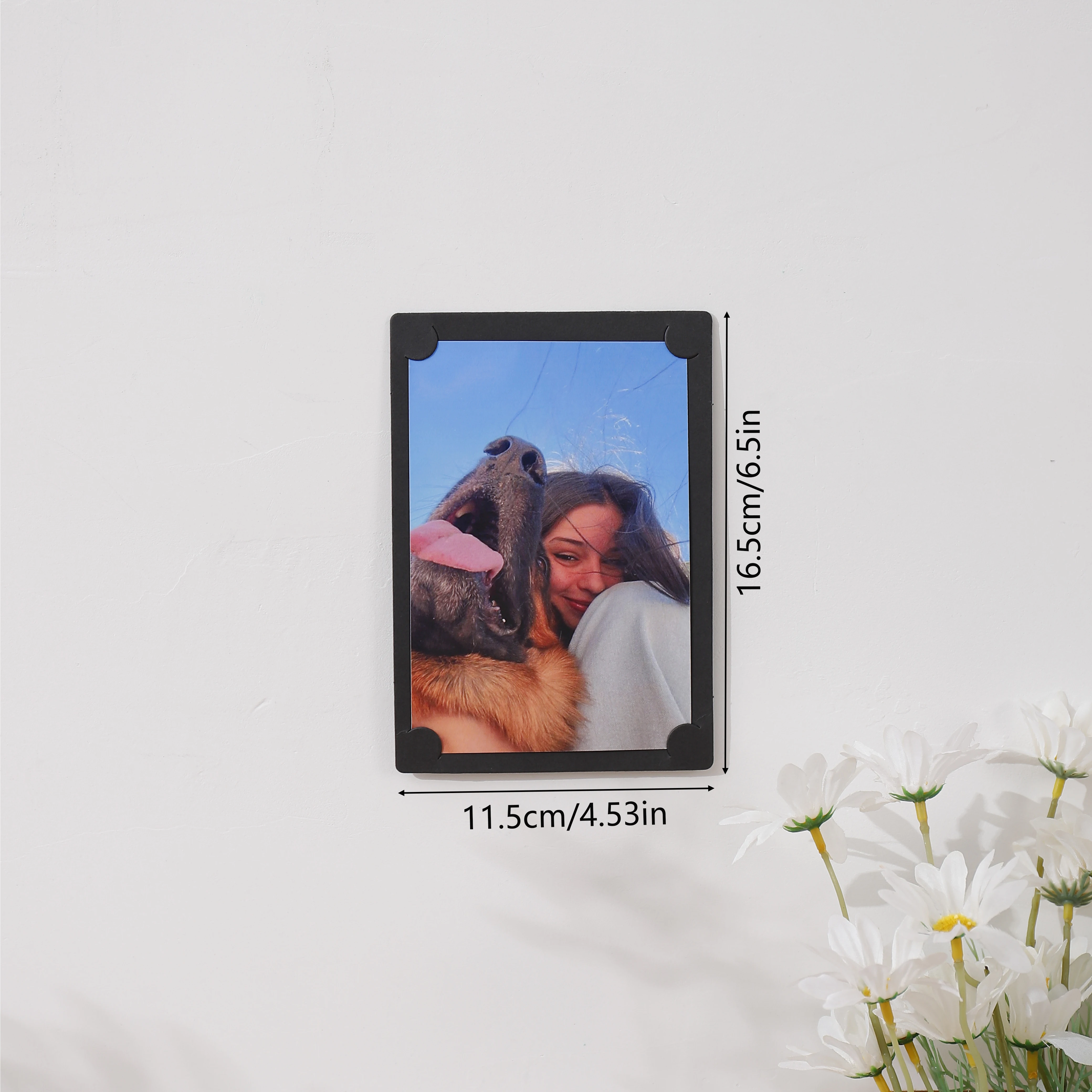 5pcs black indentation cardstock picture frame one double stand Cardstock picture frame Home decoration paper picture frame
