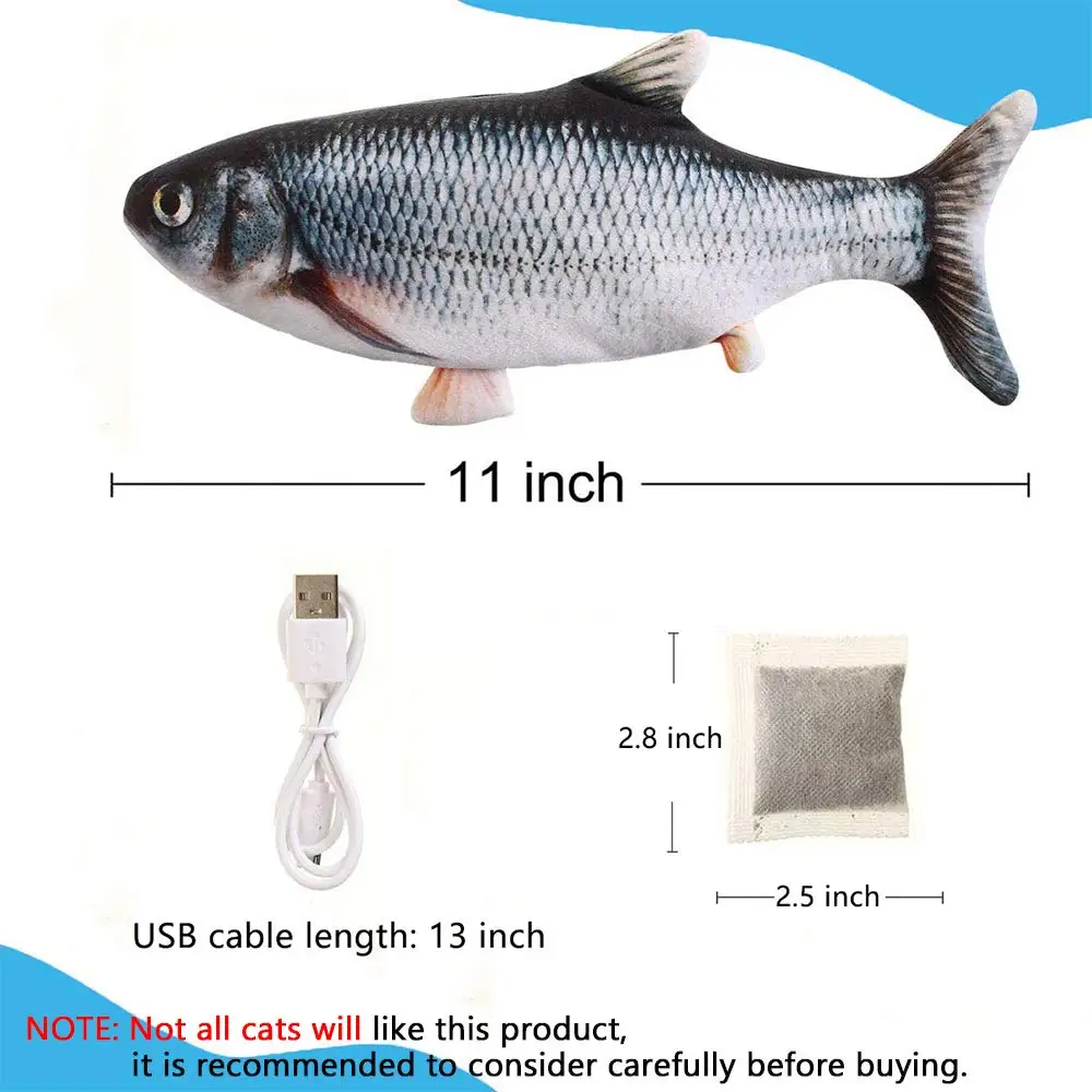 Wholesale Electric Floppy Fish Cat Toys Interactive Automatic Flopping Fish Cat Kicker Toys for Cats Puppy Small Dog
