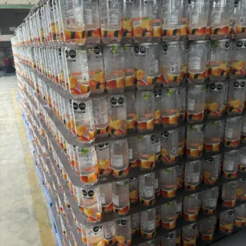 Hot Sale Popular Food low calories 350ml PET transparent canned Fruit Flavor Carbonate drink