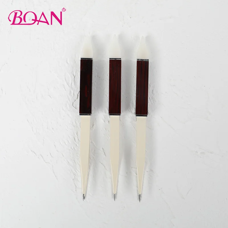 2020 BQAN  Wholesale  Double head Wooden Handle Nail Art Tools Nail Nipper Wax Vaporizer Pen