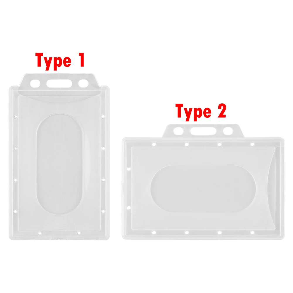 Design Office Supplies Clear Acrylic Hard Plastic Multi useBadge Work ID Card Holder Protector Cover Case ID Card Holder (1600466303277)