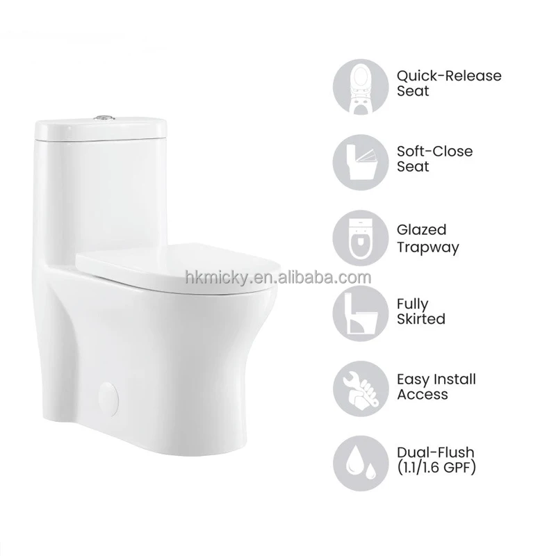 Luxury design floor mounted wc s trap tornado flush toilet