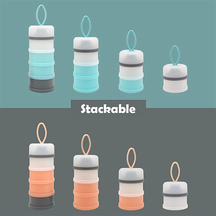 480ML BPA Free baby milk powder box Airtight 4 layer milk powder dispenser storage box Baby Formula Dispenser