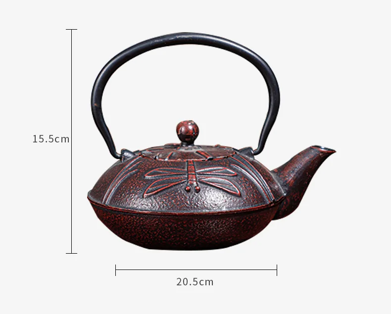 Cast Iron Teapot Set,Japanese Cast Iron Teapot [Heat Preservation] with Stainless Steel Infuser Durable Enameled Interior