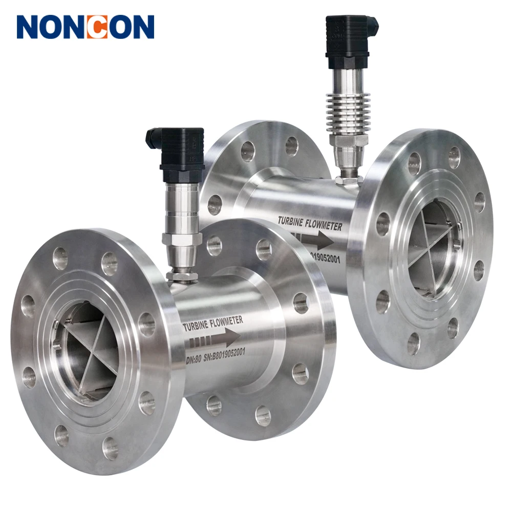 24V DC Liquid Turbine Flowmeter Oil Diesel Gasoline Edible Oil 304SS Stainless Steel water flow meter