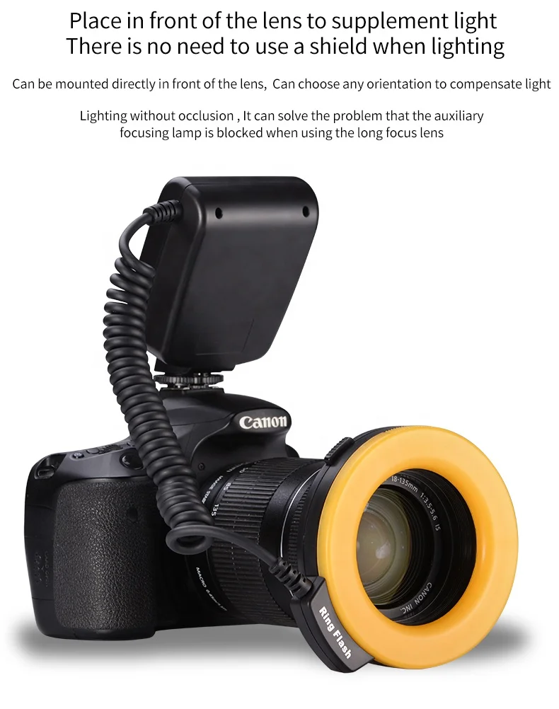 Popular Models Camera Flash Lights Ring LED Video Camera Circle Colorful Selfie LED Flash Ring Light For Photography