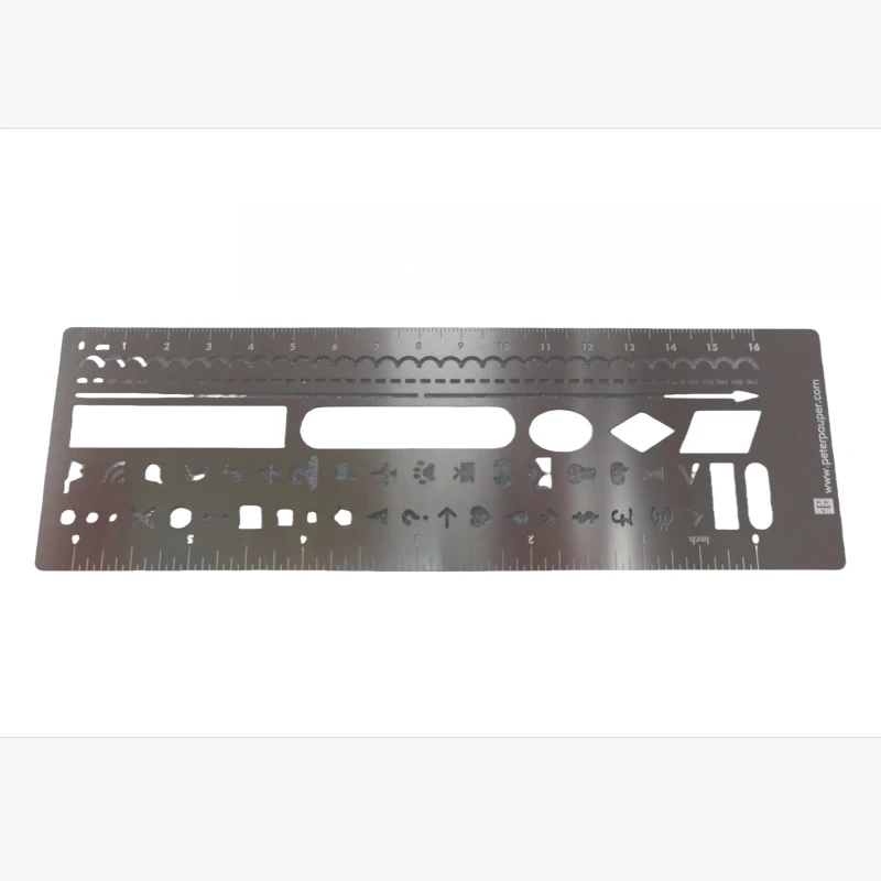 Drawing Stencils Metal Ruler Etching Environment-friendly Material Stainless Steel Straight Ruler