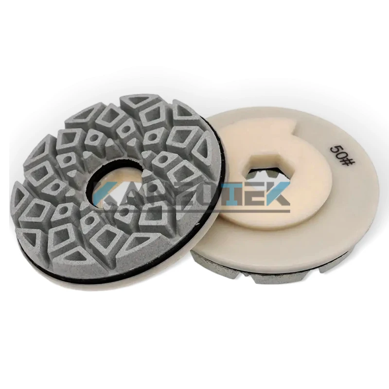 KANEOTEK 7-Step Diamond Snail Lock Edge Polishing Pads For Granite Marble Limestone Quartz Engineer Terrazzo Stone