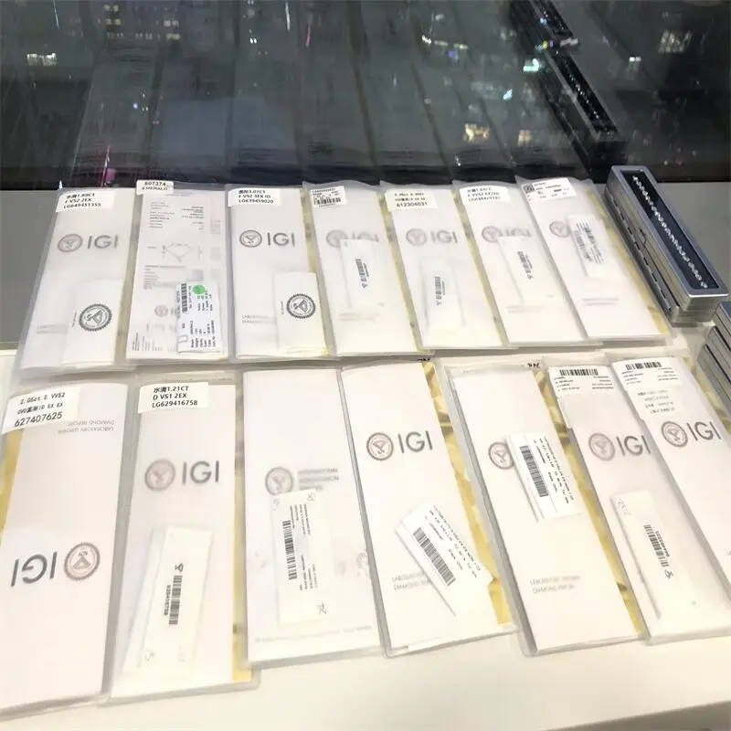DEF VS Bule Round Brilliant Lab Grown Diamond IGI GIA Certified Hpht Synthetic  Lab Grown Diamond