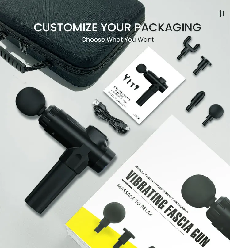 new muscle vibration massage and relaxation instrument neck membrane gun breathing lamp electric muscle membrane gun