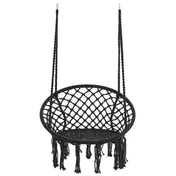 HR Swing hammock chair ,Macrame indoor swing hammock  chair for room ,white garden outdoor rope swing chair