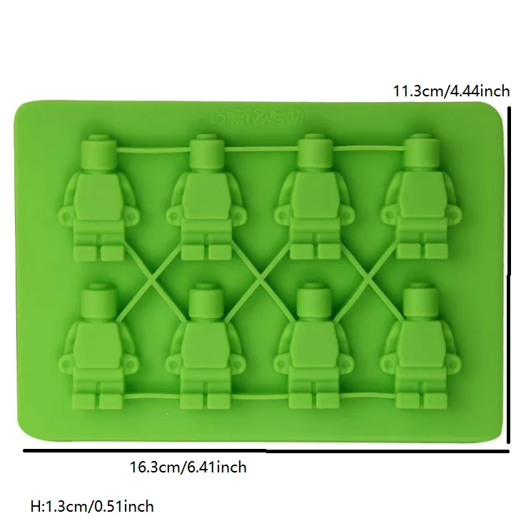 Building Brick and Figure Robot Lego Toys Ice Cube Trays Silicone Mold