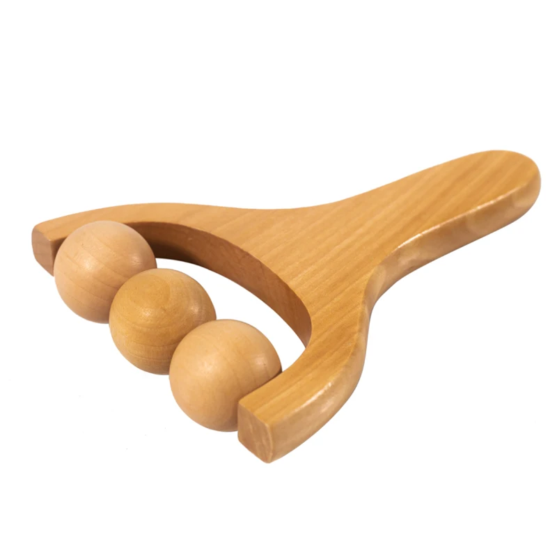 Handmade Craft Body Foot Ball Wooden Massager Roller
