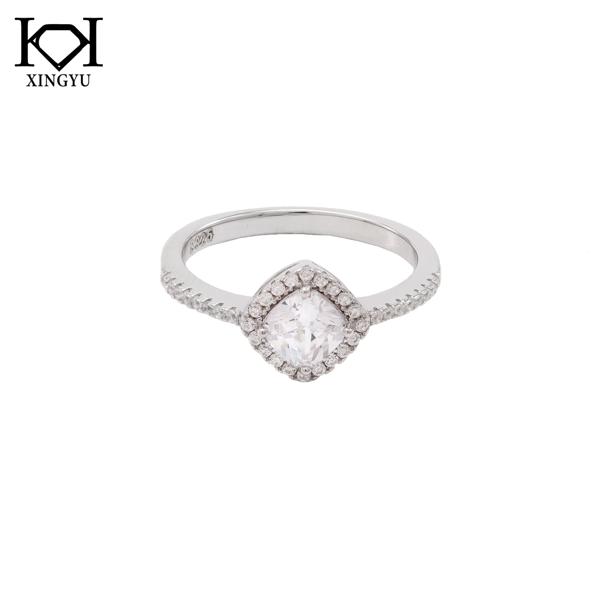 925 sterling silver ring women ins style micro-set zirconia ring classic popular ring