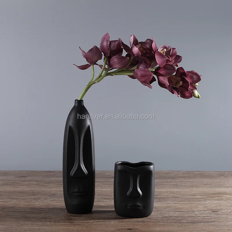 Nordic Style Custom modern Ornaments Handicraft Human Ceramic Porcelain Flower for gift decoration