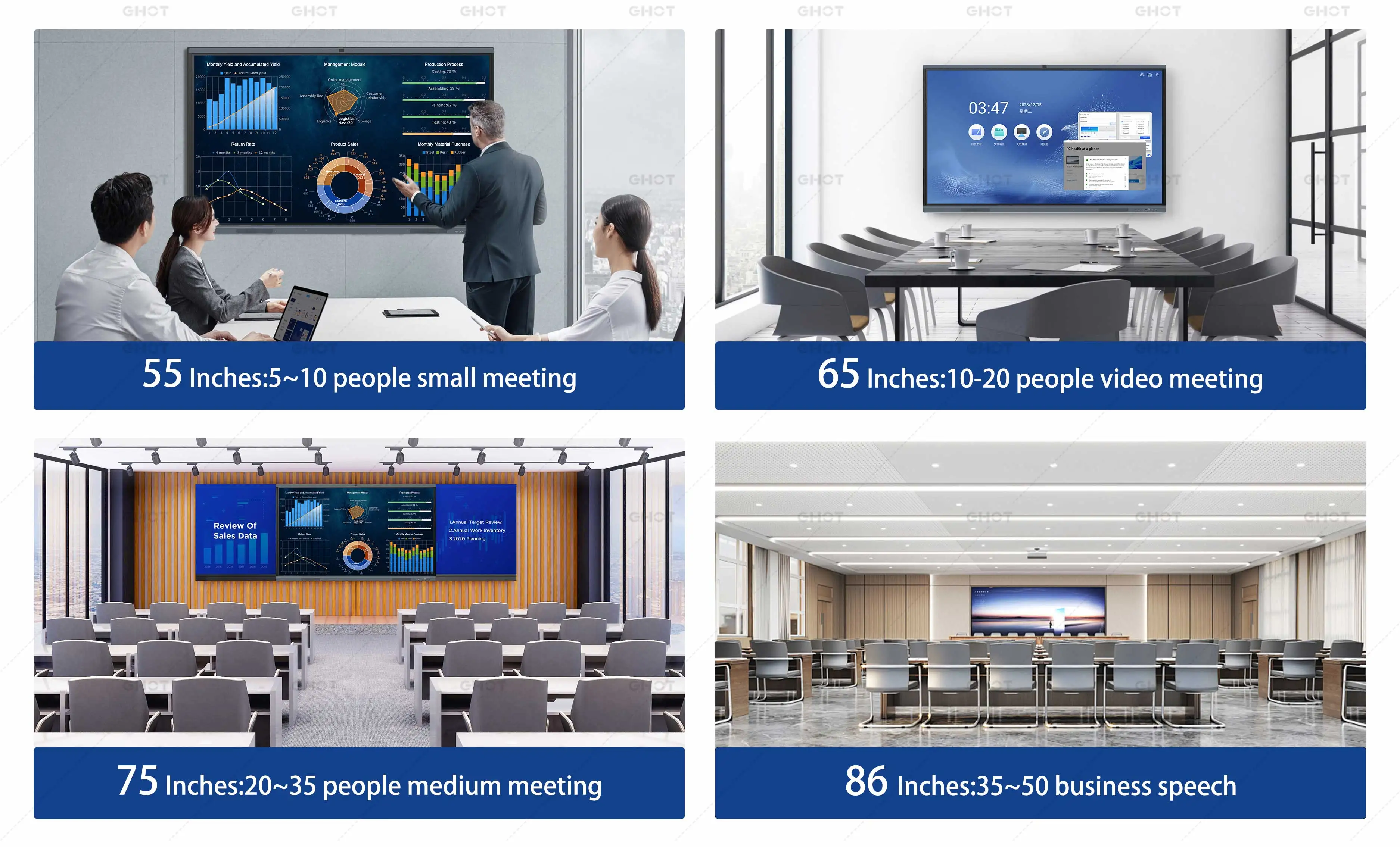 High Quality Interactive Whiteboard 982.61 Training Smart Whiteboard Anti-blue Light Glass Digital Flat Panel Interactive boards