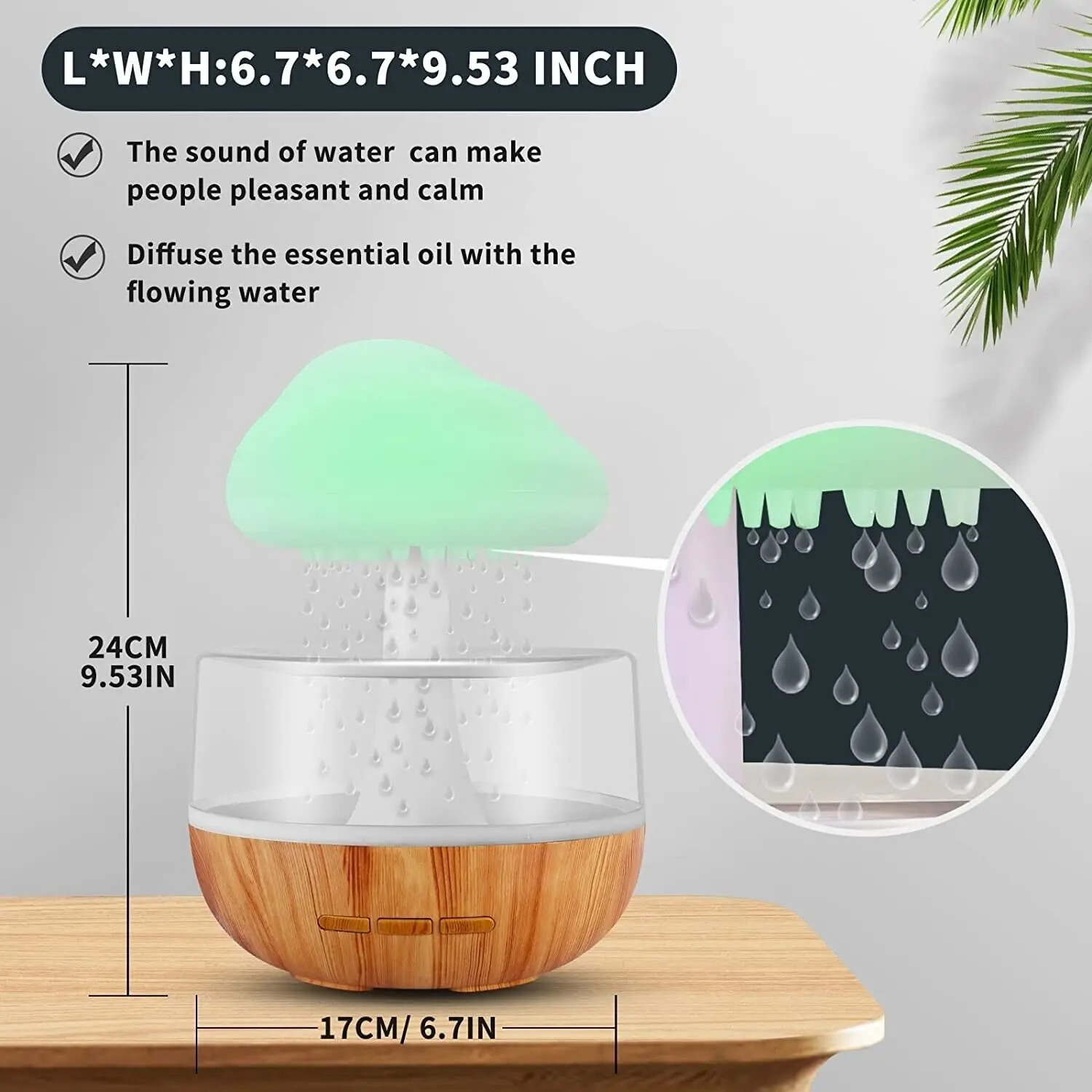 Stock Wholesale Hot models 2023 New Arrivals Rain cloud humidifier water drip mushroom humidifier rain cloud diffuser