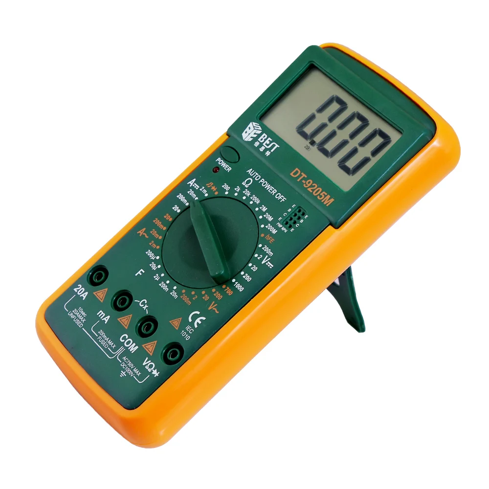 BST DT-9205M Multimeter LCD display voltage current resistance  free pencil probe