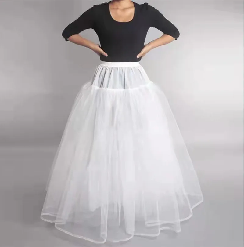 Factory direct sales no hoop 2 layers of yarn a line petticoat ball gown and wedding petticoats underskirt bouffant petticoats