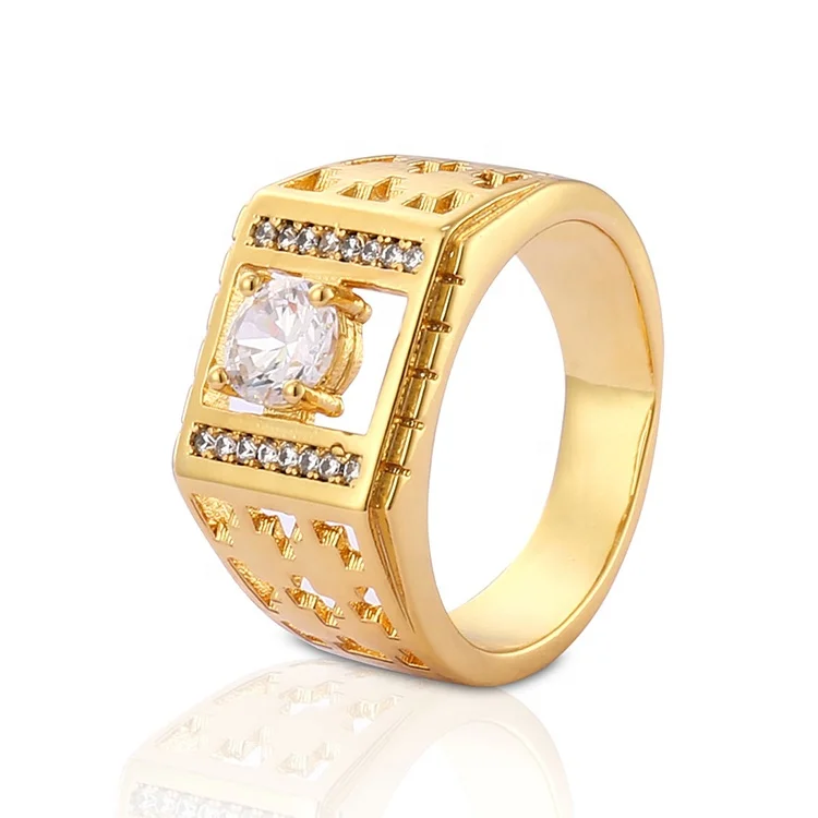Hengdian Fashion Dubai Engagement Ring Jewelry Promise Diamond Ring Women With 18K Gold