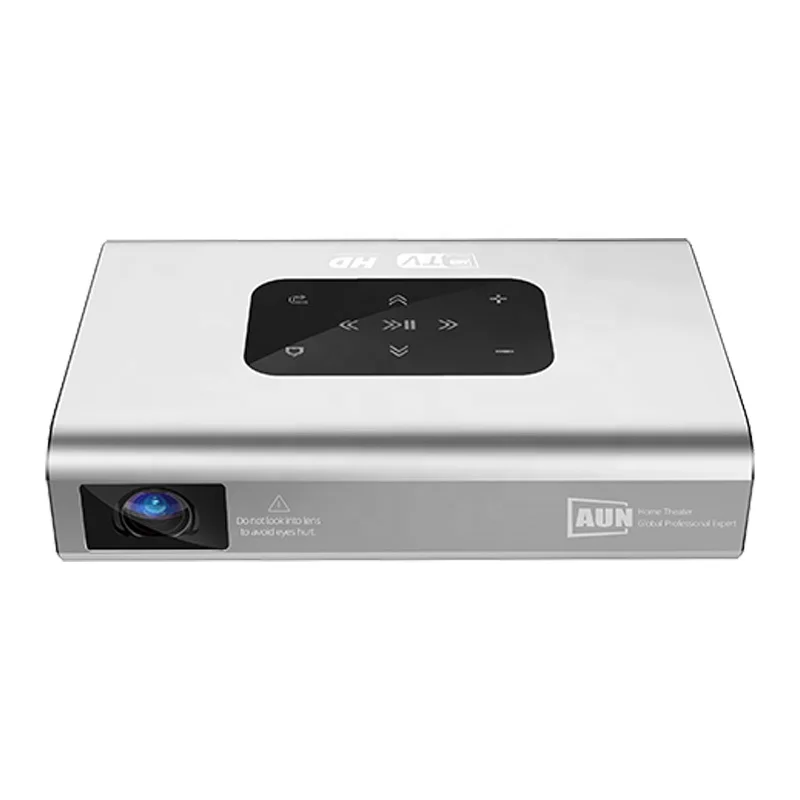 [2020 Good Newest] AUN Projector X5| Android WIFI, 3G 32G,10500mAH Battery, 4K 1080P Portable Video MINI Projector Laser Beamer