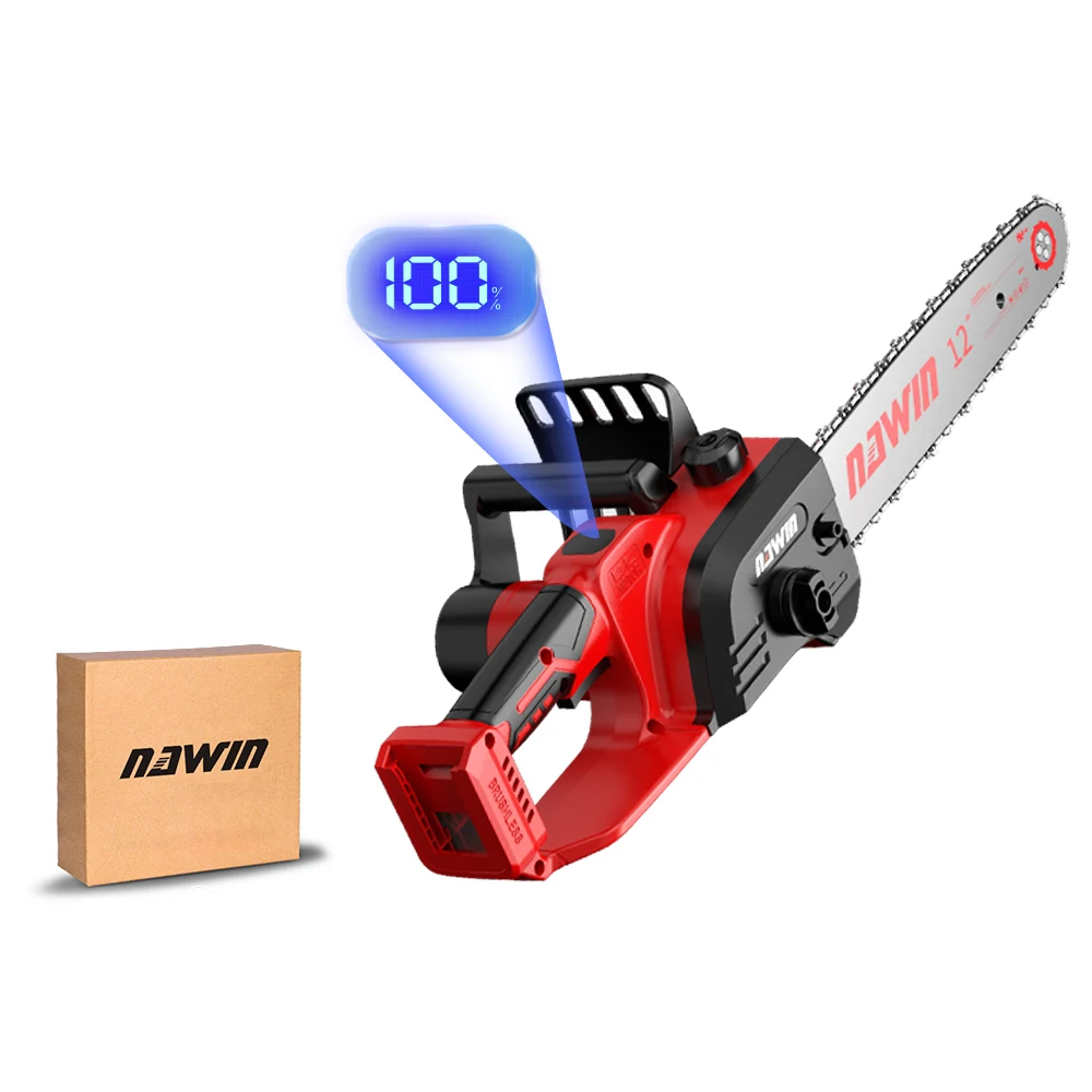 NAWIN Manufacturer 12inch 2000W heavy duty chainsaw woodworking tools Li-ion battery powered for chainsaw stihls