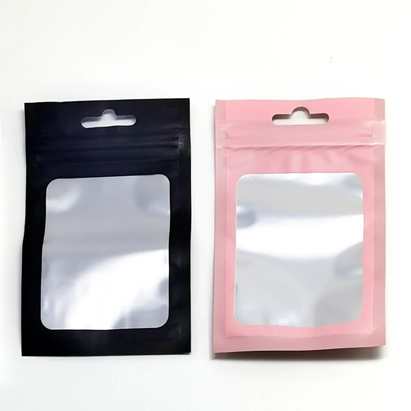 Custom Packaging Resealable Matte Stand up Pouch Plastic Zip Lock With Window Mylar Bags