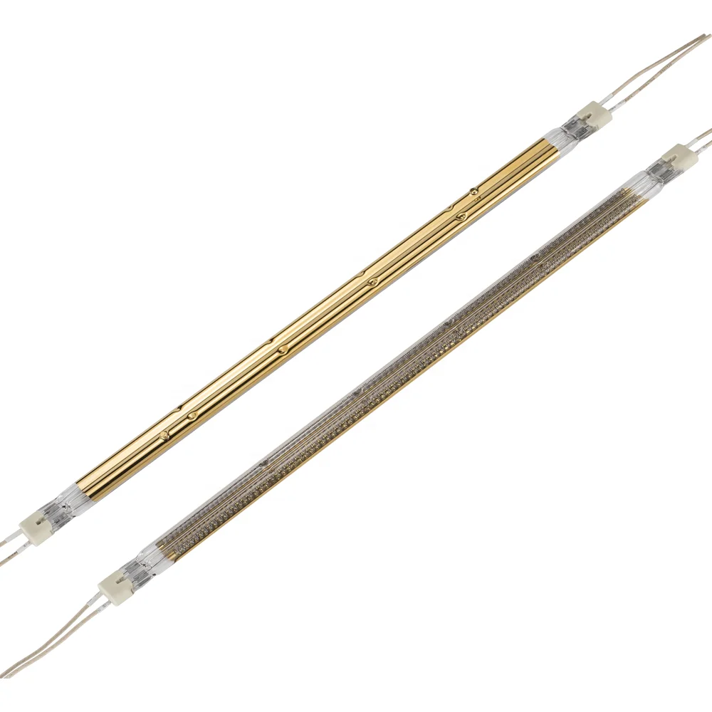 
230v 2500w Electric infrared glass heater machine element part infrared heating tungsten quartz halogen twin tube lights lamp 