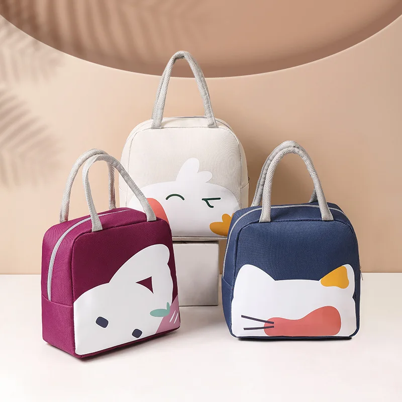Hot Selling Thickened Aluminum Foil Cute Cartoon Lunch Box Insulation Handbag