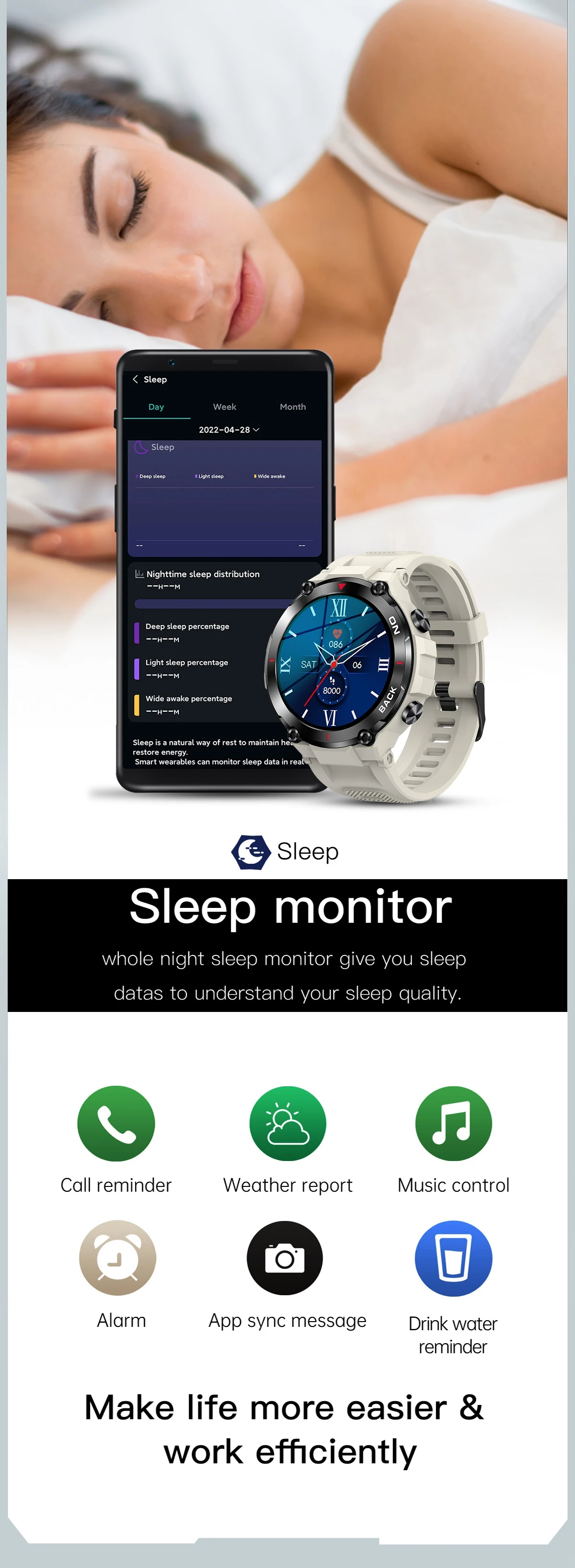 Gps Reloj Montre Connecte Smart Watch Men Phone Wholesale Wristwatch Long Standbt Time Digital Watch