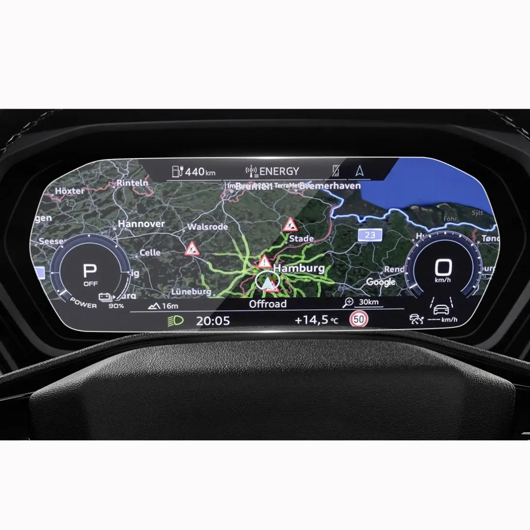 New Car Accessories Navigator GPS Tempered Glass Screen Protector Film For Audi A4 2023 Auto Audio Multimedia Guard Shield Film