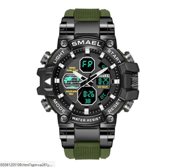 smael 8027 electronic watch great waterproof gift for young people multifunctional and casual watch