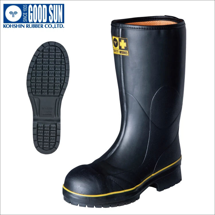 Light Weight Excellent Rubber Men Industrial Work Highcut Safety Shoes High Cut