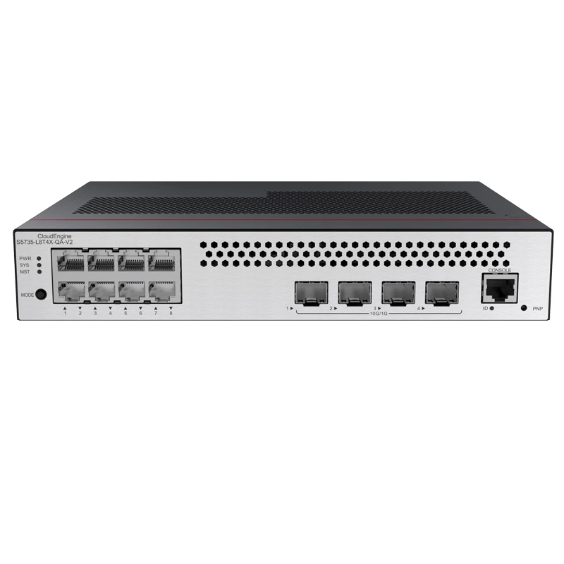 S5735-L8T4X-QA-V2 12-port network switch VLAN  switch 370W PoE budget