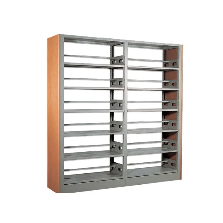 Modern Heavy Duty Double Side Iron Bookshelves School Library Bookshelf
