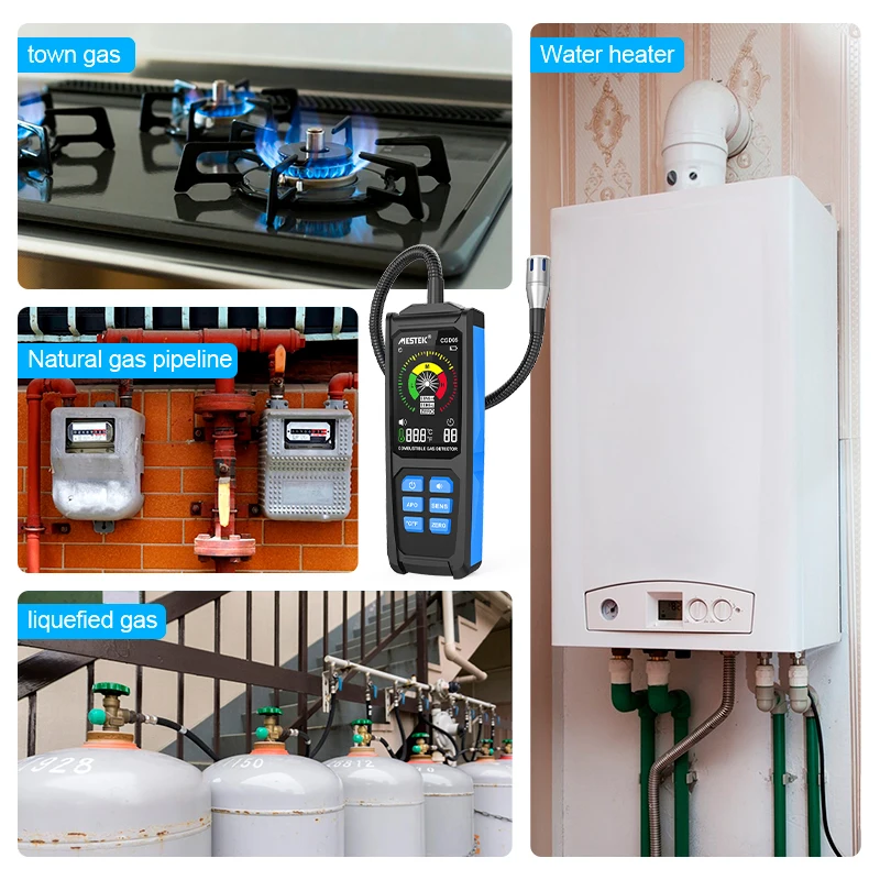 mestek New product Handheld Combustible Gas Detection CGD05 Flexible Metal Probe Gas Analyzer Gas leak Detector