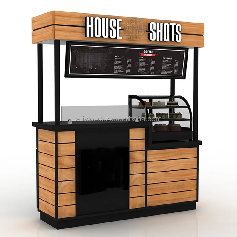 Artworld Displays New Coffee Cart Design Moveable Vehicle Expresso Cart Drinks Coffee Booth