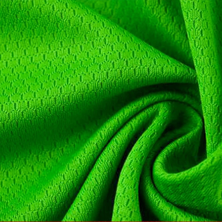 75D 150gsm hexagon honeycomb soccer pattern mesh fabric knitted quick dry 100% polyester fabric for sports basketball uniform