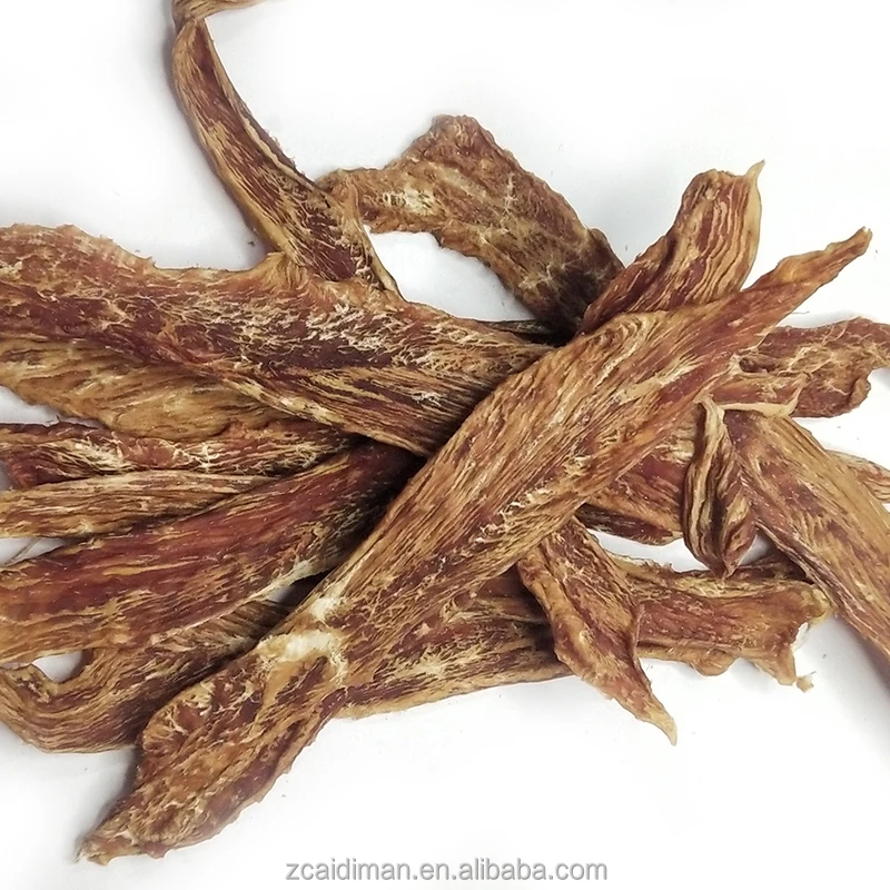 Dry dog food  duck breast strip pet treats snack