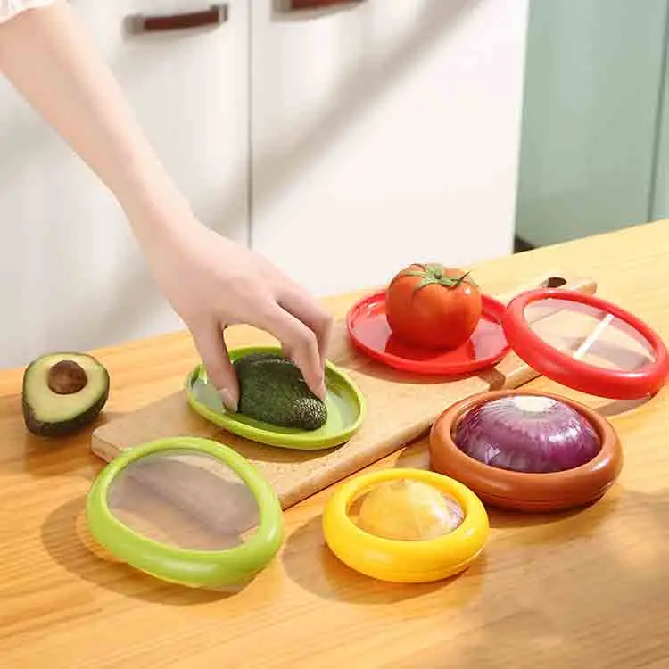 Refrigerator Silicone Fruit Vegetable Crisper Antioxidative Reusable Storage Containers Avocado Saver