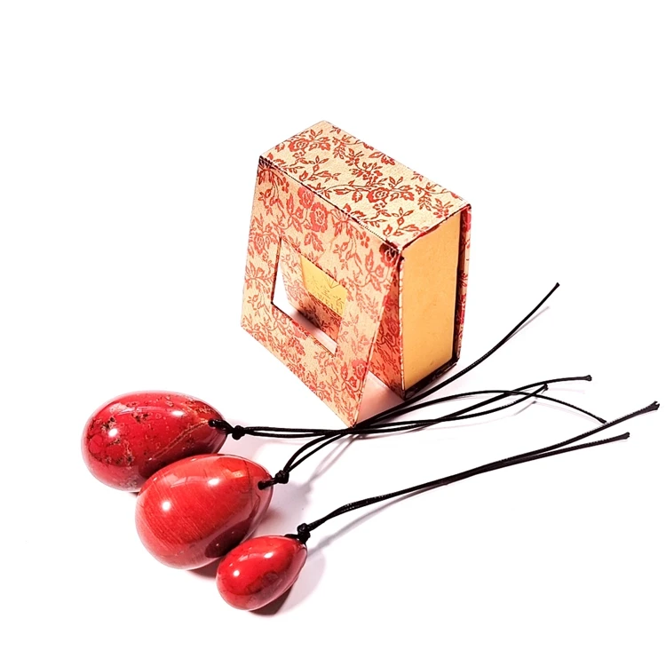 HZ Beautiful Natural Chakra Healing Yoga Exercise Eggs with String Massage Stones wholesale for fengshui