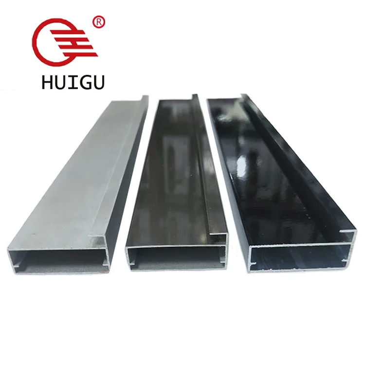 Casement Window Aluminum Profile Factory Price Aluminum Frame Profile   Black Extrusion Aluminium Profile