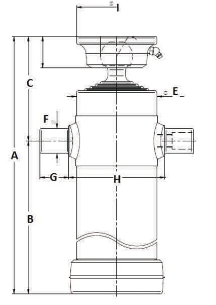 Multistage Hydraulic Tipper Hoist Ram Mid Mount Underbody Cylinder