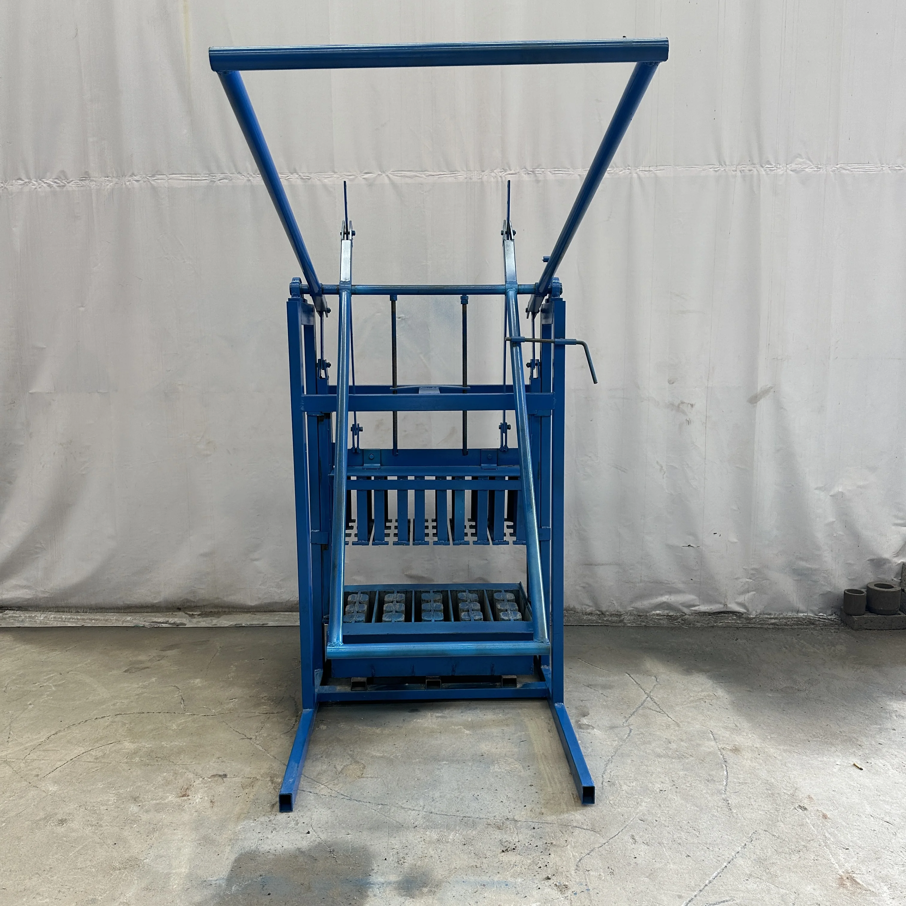 100% manual hand concrete hollow block making machine no need electricity and diesel engine