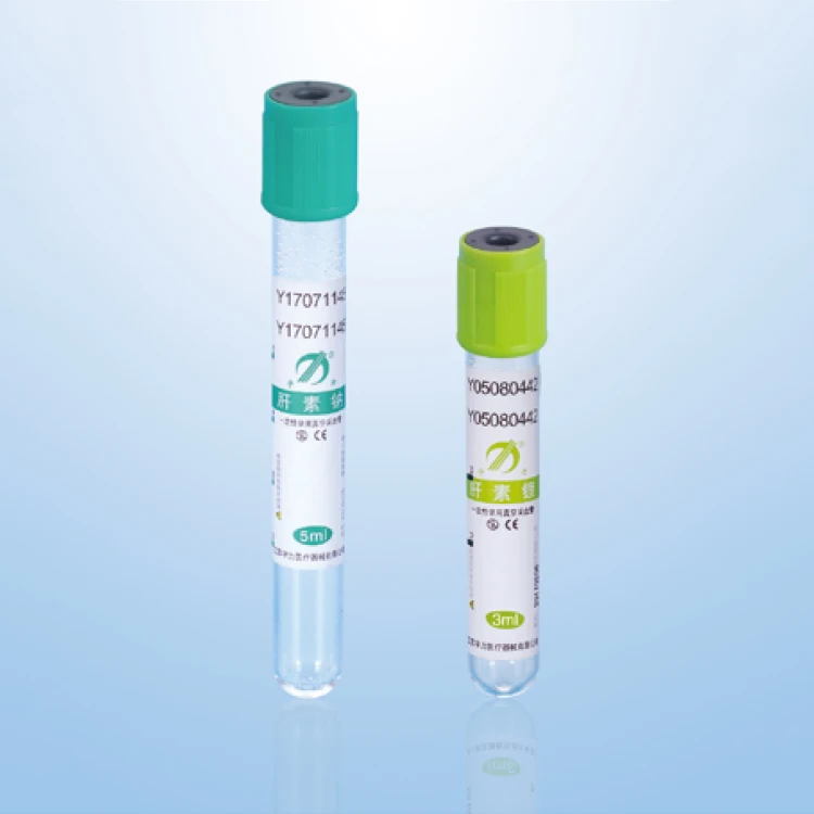 Green vacuum blood collection tube lithium heparinized capillary tube