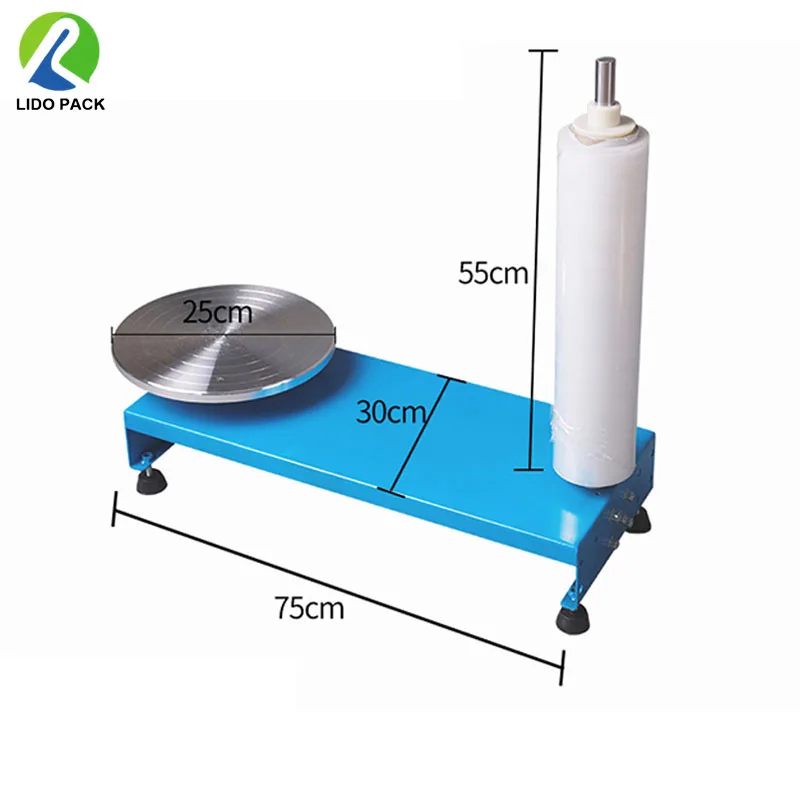 Aluminium upgrade manual pallet wrapper film Stretch wrapping machine rotary-arm stretch film wrapper