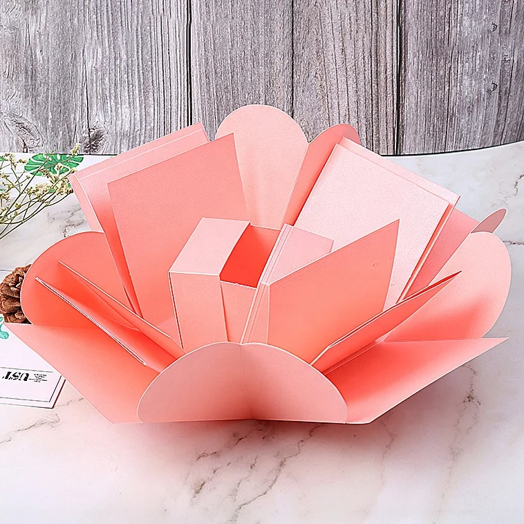Hot Sale Handmade Diy Photo Album square Explosion Gift Box Factory Wholesale Custom Birthday Surprise Explosion Box