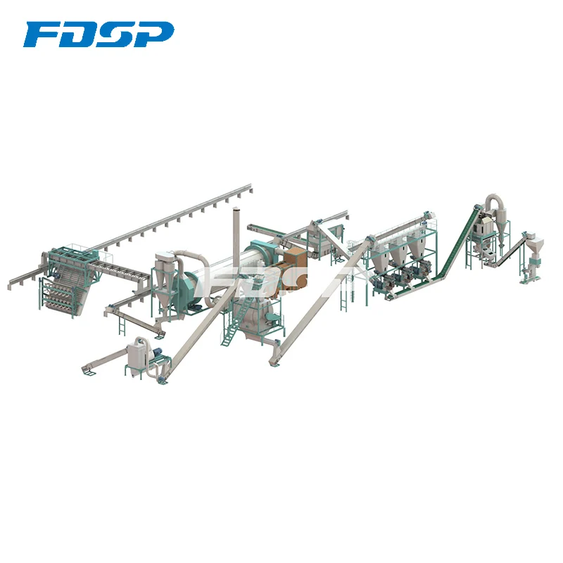 6-7t/h Bio-Organic Fertilizer Production Line From Pig Manure With Pelletizer and Granulator