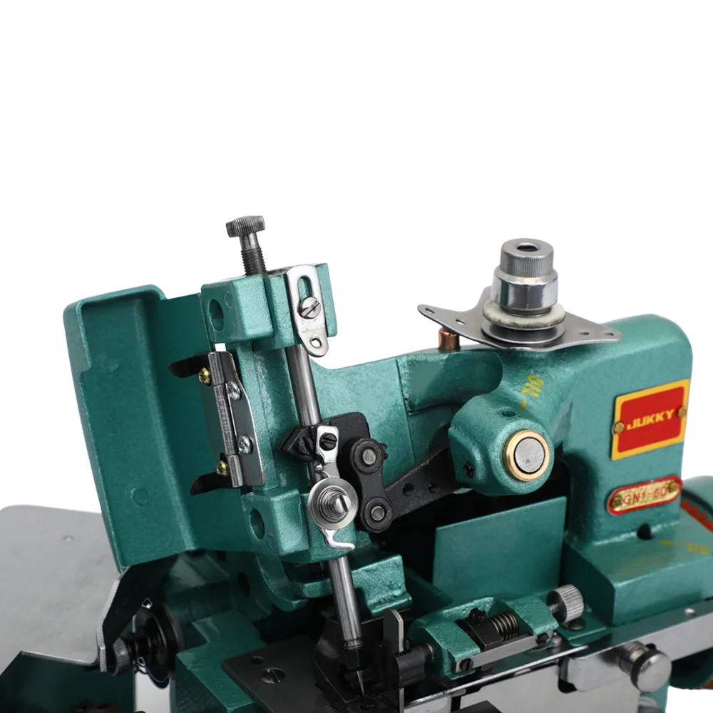 JUKKY GN1-6D Portable Mini Electric High-Speed 3-Thread Overlock Sewing Machine Automatic Knitting Fabric Iron Industrial Use