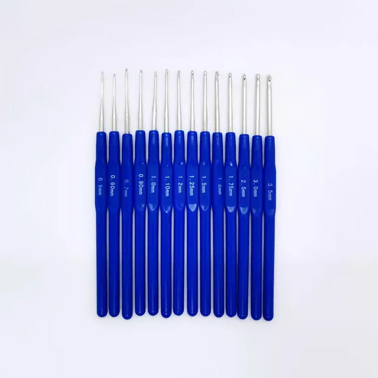0.5-3.5mm Needlework Crochet Hooks Plastic Handle Knitting Needles